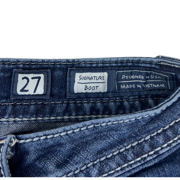 Miss Me Womens 28 X 32 (actual) Jeans Signature Boot Blue Cotton Blend Size 27 - Picture 11 of 12